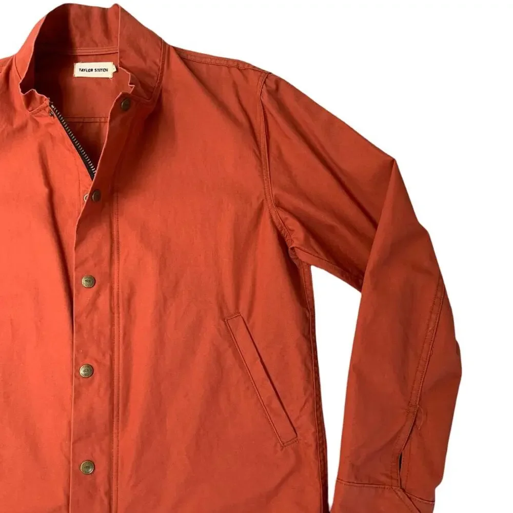 Taylor Stitch Cotton Bomber Jacket Size 40 Rust Orange Americana Heritage